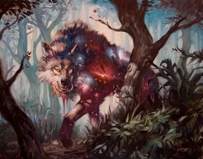 Nyxborn Wolf MtG Art from Born of the Gods Set by Lucas Grac