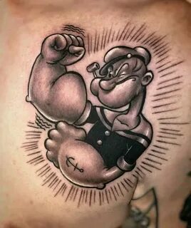 popeye tattoo #Tattooideasforguyschest #Tattooideasforguysfa