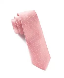 The Tie Bar Salmon Pindot Necktie Tie, Pink ties, Herringbon