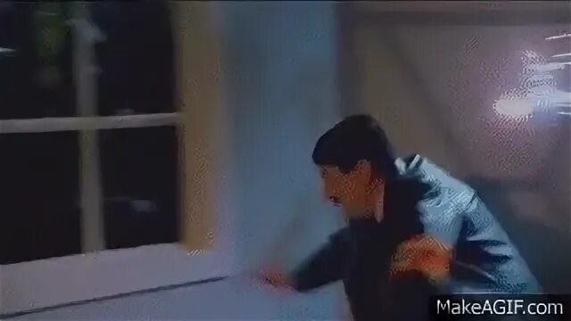 Hitler jumping out of a window (scene from Danger 5) on Make