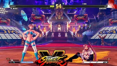 Street Fighter V AE R. Mika vs Sakura PC Mod - YouTube