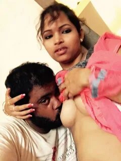 Indian boob sucking couple