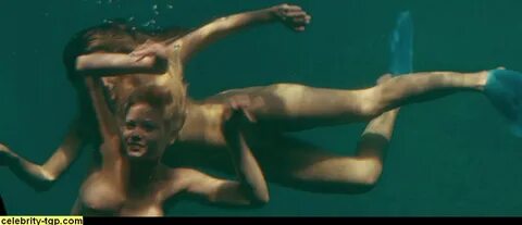 Kelly Brooke underwater completely nude swimming with her gi