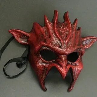 Ram Horns Masquerade Black Red Alien Demon Devil mask Haunte