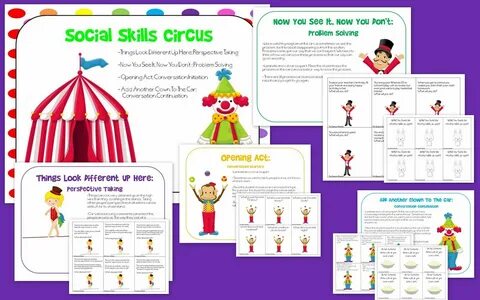 Social Skills Circus - The Speech Bubble Social skills, Soci