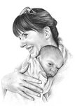 Baby Portrait Drawings by Angela of Pencil Sketch Portraits