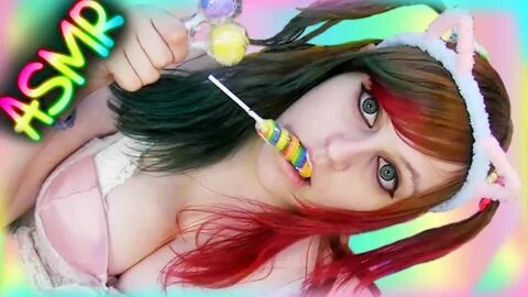 ASMR 🍭 Lollipop Licking ░ Mouth Sounds ♡ Kitty Purr, Candy, 