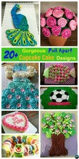 20 DIY Gorgeous Pull Apart Cupcake Cake Design Ideas Cupcake