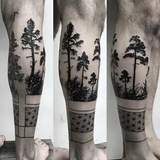 Forest leg sleeve. Leg band tattoos, Leg tattoos, Best leg t