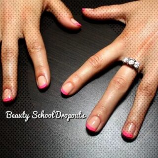 #manicures #dropouts #beauty #school #french #nails #neon #t