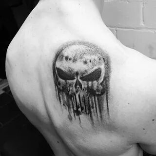 #Punisher #tattoo by Glen Hartless. Tattoo designs, Skull ta