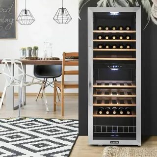 Vinamour 54D wine refrigerator Wine refrigerator, Wood glass