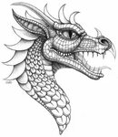 Картина дракона карандашом - очень красивые