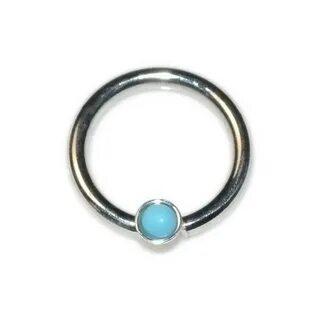 Septum Ring with 2mm Turquoise stone PN0024P buy at low pric