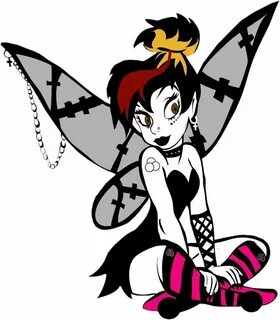 punked out tink Goth disney, Goth disney princesses, Tinkerb