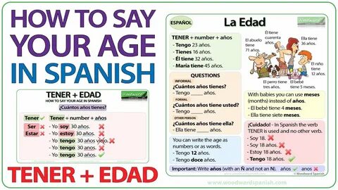 How to say your age in Spanish - Tener + Edad - YouTube
