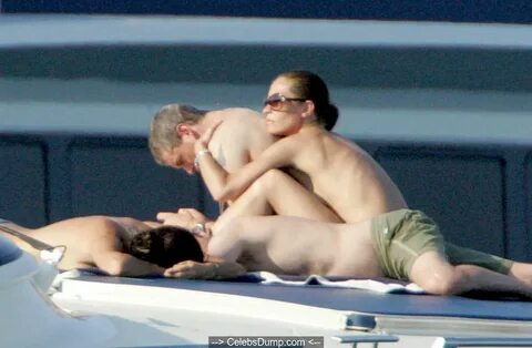 Rebecca Gayheart topless on a yacht paparazzi photos.