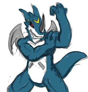 Exveemon muscle! - Weasyl