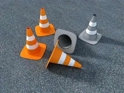 Orange Traffic Cones 3d model 3D Studio,3ds Max files free d