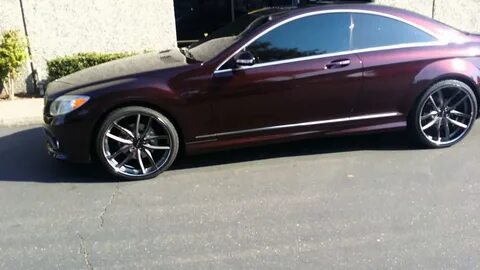 3M gloss black rose wrap on 07 Mercedes CL. - YouTube