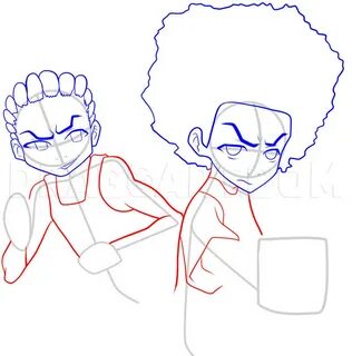 How to Draw the Boondocks, Coloring Page, Trace Drawing