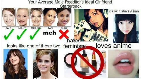 Your Average Male Redditor's Ideal Girlfriend Starterpack r/