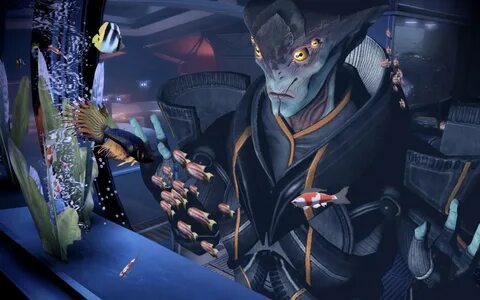 Явик и рыбки - Фан-арт Mass Effect 3