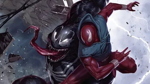 Spider-Man vs Venom Comic Art Marvel Wallpaper, HD Superhero