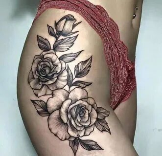 Pin by Jade Krum on Tattoos Rose tattoo thigh, Tattoos, Rose