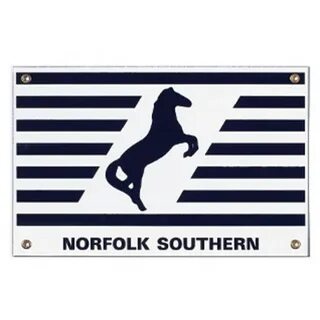 Norfolk & Southern Thoroughbred Porcelain Sign Norfolk south