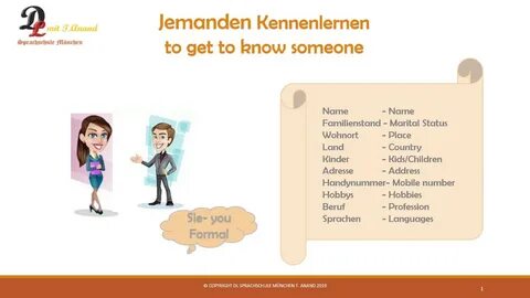 Kennenlernen (German lessons A1) - YouTube