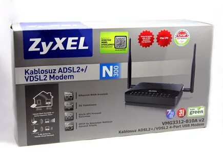 Satıldı Zyxel VMG3312-B10A v2 Kablosuz 300Mbps ADSL2+/VDSL2 