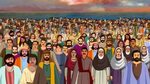 Library of a croud of people whatch jesus vector stock png f