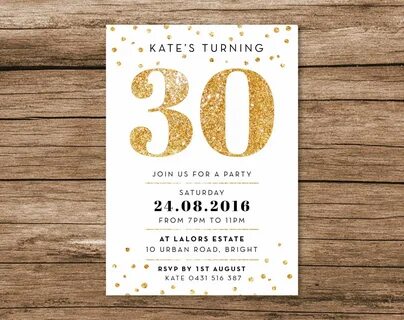 10 x Personalised Birthday Invitations 30th 40th 50th 60th P