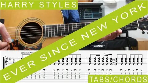 Harry Styles - Ever since New York, GUITAR LESSON, Tutorial,