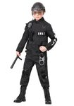 Swat Team Boys Child Police Force Black Halloween Costume Co