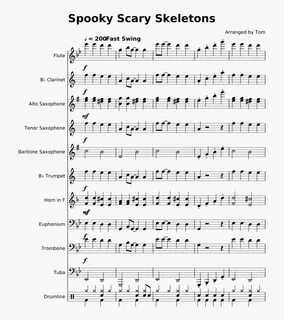 Spooky Scary Skeletons Trumpet Music, HD Png Download , Tran