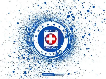 Cruz Azul Logo - Blue gas fire flame on black background Sto