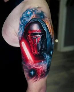 Darth Revan ⭕ Tattoo by @acostattoo Darth vader tattoo desig