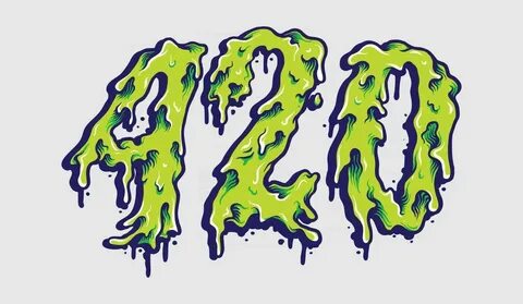 420 Typography Cannabis Melt Typeface 2868384 Vector Art at 