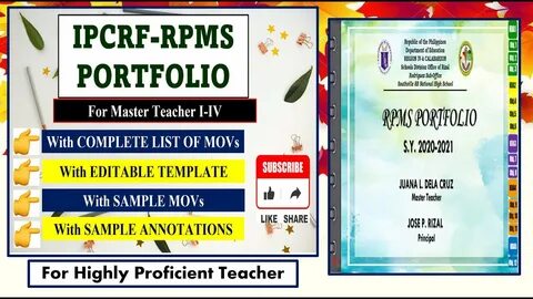 E-RPMS (IPCRF) PORTFOLIO S.Y. 2020-2021 // For Highly Profic