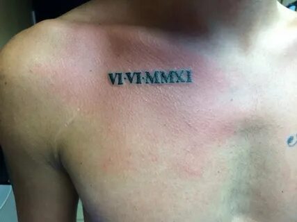 Roman Numeral Tattoo On Chest Meaning / Roman Numerals Tatto