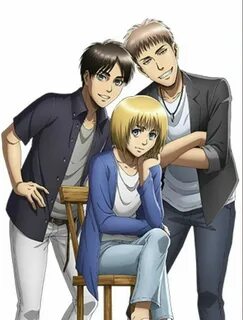 Love these casual clothing official arts Eren, Armin and Jea