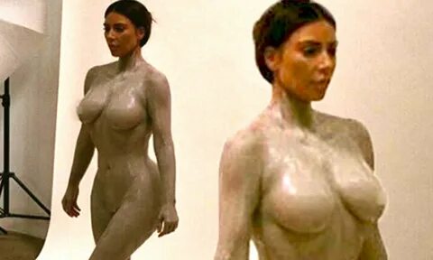 Nude kim lotions boobs