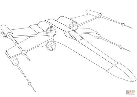 Star Wars X-Wing Coloring Page Free Printable Coloring Pages