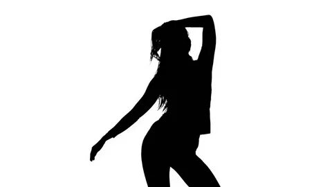 stripper makes sexual movements body silhouette: стоковое ви