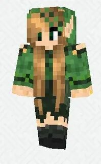 Skin Minecraft Elf Blonde Girl Hair long Elfo loira cabelos 