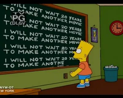 Bart Writing on the Chalk Board The simpsons, Bart simpson, 