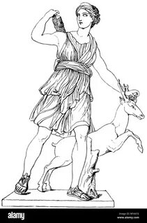 Artemis goddess Black and White Stock Photos & Images - Alam