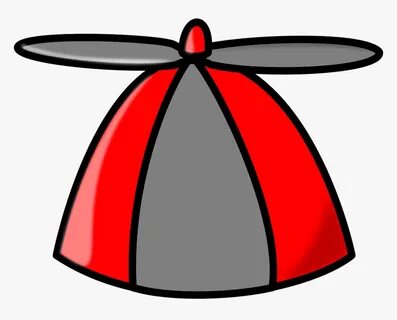 Hat, Propeller, Cap, Red, Grey, Fun - Crazy Hat Clip Art, HD